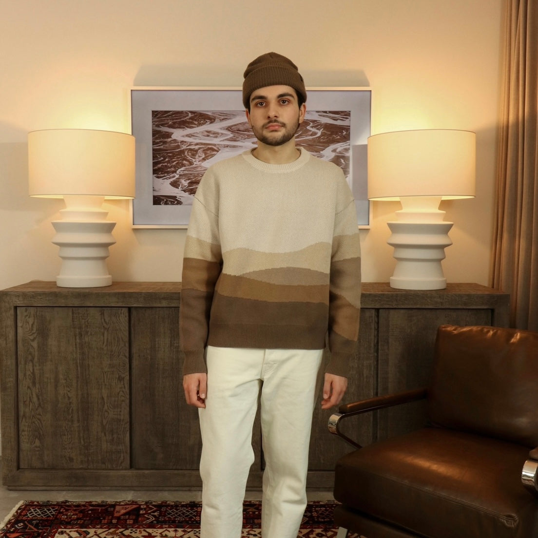 Squiggle Knitted Sweater